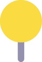 Round pushpin flat color ui icon. Identifying location on map. Route planning. Organize digital notes. Simple filled element for mobile app. Colorful solid pictogram. Vector isolated RGB illustration