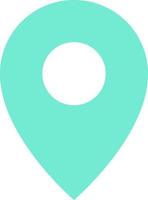 Location pin flat color ui icon. Saving spot on map. Finding direction, place. Search for destination. Simple filled element for mobile app. Colorful solid pictogram. Vector isolated RGB illustration