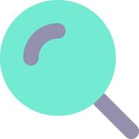 Magnifying glass flat color ui icon. Enlarging screen. Search tool. Zoom in text. Magnification option. Simple filled element for mobile app. Colorful solid pictogram. Vector isolated RGB illustration