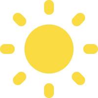 Light mode flat color ui icon. Daytime theme. Adjust screen brightness. Sun option. Viewing experience. Simple filled element for mobile app. Colorful solid pictogram. Vector isolated RGB illustration