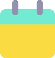 Calendar flat color ui icon. Reminder application. Scheduling experience. Making future appointment. Simple filled element for mobile app. Colorful solid pictogram. Vector isolated RGB illustration