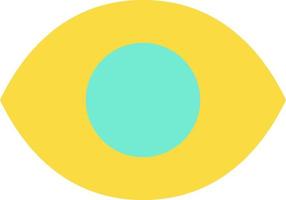 Seen flat color ui icon. Recently viewed. Wide opened eye. Reading status. Access to information. Simple filled element for mobile app. Colorful solid pictogram. Vector isolated RGB illustration