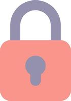 Locked padlock flat color ui icon. Restrict access. Security settings. Encrypting content. Management. Simple filled element for mobile app. Colorful solid pictogram. Vector isolated RGB illustration