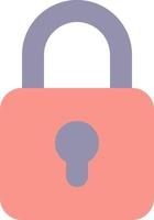 Locked padlock flat color ui icon. Restrict access. Security settings. Encrypting content. Management. Simple filled element for mobile app. Colorful solid pictogram. Vector isolated RGB illustration