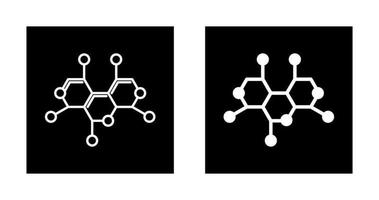 icono de vector de estructura de molécula