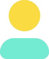Contact flat color ui icon. Address book management. Profile page. User name and phone number. Simple filled element for mobile app. Colorful solid pictogram. Vector isolated RGB illustration