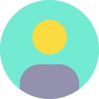 Select contact photo flat color ui icon. Put picture on profile. Assign caller image. Add profile pic. Simple filled element for mobile app. Colorful solid pictogram. Vector isolated RGB illustration