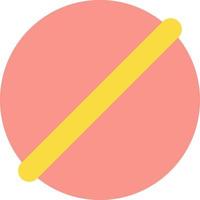 Failure occurred flat color ui icon. Error message. Access blocked. Restriction, limit. Banned website. Simple filled element for mobile app. Colorful solid pictogram. Vector isolated RGB illustration