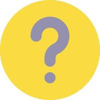 Question mark flat color ui icon. Identify unknown device. Support page. Fix problem. Assistance. Simple filled element for mobile app. Colorful solid pictogram. Vector isolated RGB illustration