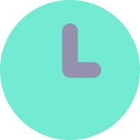 Clock flat color ui icon. Set alarm. Tracking time. Snooze feature. Daily reminder. Schedule time. Simple filled element for mobile app. Colorful solid pictogram. Vector isolated RGB illustration