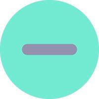 Remove button flat color ui icon. Decrease volume. Collapsible content. Toolbar control. Menu command. Simple filled element for mobile app. Colorful solid pictogram. Vector isolated RGB illustration
