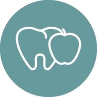 Tooth Nutrition Vector Icon Design