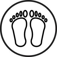 Footprint Vector Icon Style