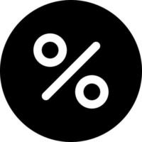Interest rate black glyph ui icon. Percentage. Mortgage and lending. Banking. User interface design. Silhouette symbol on white space. Solid pictogram for web, mobile. Isolated vector illustration
