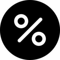 Interest rate black glyph ui icon. Percentage. Mortgage and lending. Banking. User interface design. Silhouette symbol on white space. Solid pictogram for web, mobile. Isolated vector illustration