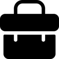 Business case black glyph ui icon. Employment. Commerce and marketing. User interface design. Silhouette symbol on white space. Solid pictogram for web, mobile. Isolated vector illustration