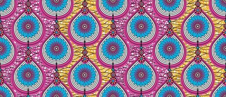 African wax print pattern. seamless beautiful Kitenge, chitenge, dutch wax, and Angara style. fashion design in colorful. geometric abstract water drop pattern. African Wax Print Fabric. vector