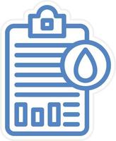 Oil Data Report Vector Icon Style