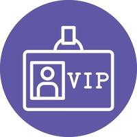 VIP Pass Vector Icon Design