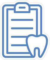 Dental Record Vector Icon Style