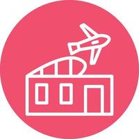 Airport Building Vector Icon Design