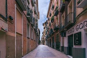 streets in the historic old town of Zaragoza, Spain photo