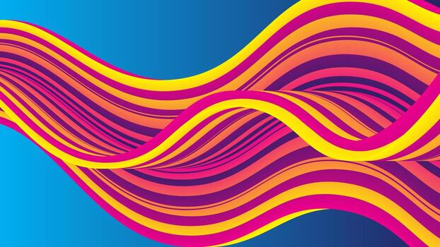 Stylish soft blue curve lines abstract background design, Abstract background with blue dynamic line wave design. photo