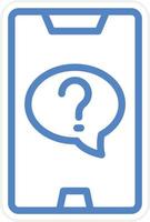 Online Question Vector Icon Style