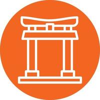 diseño de icono de vector de puerta torii