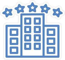 Five Star Hotel Vector Icon Style