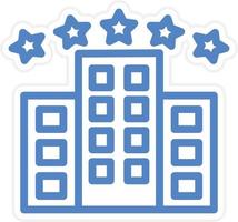 Five Star Hotel Vector Icon Style