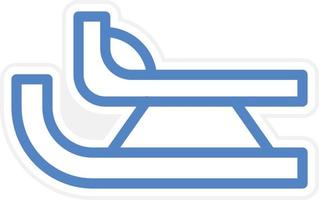 Sled Vector Icon Style