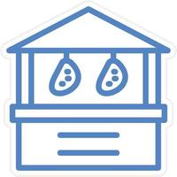 Meat Stall Vector Icon Style
