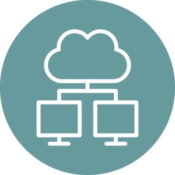 diseño de icono de vector de computación en la nube