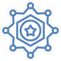 Sheriff Vector Icon Style