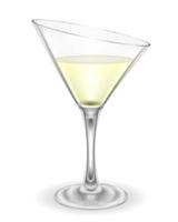 martini cocktail alcoholic drink glass vector illustration isolated on white background