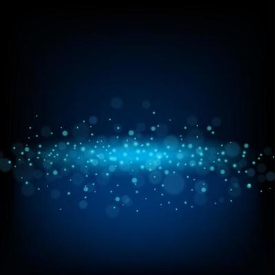 Abstract blue nebula lights background, Vector Illustration