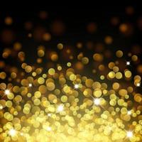 Gold bokeh floating up, Vector Illustration