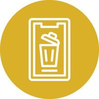 Mobile Bin Vector Icon Design