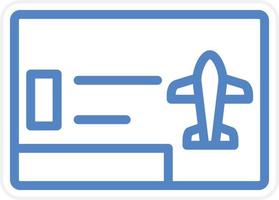 Plane Ticket Vector Icon Style