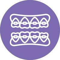 Tooth Braces Vector Icon Design
