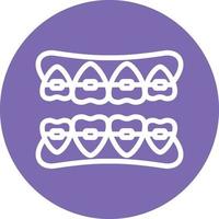 Tooth Braces Vector Icon Design