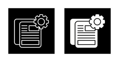 icono de vector de configuración de documento