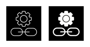 icono de vector de configuración de enlace