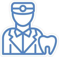 Male Dentist Vector Icon Style