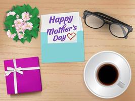 A note that says happy mother's day on it vector