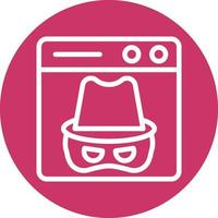 Dark Web Vector Icon Design