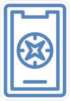 Mobile Compass Vector Icon Style