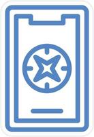 Mobile Compass Vector Icon Style