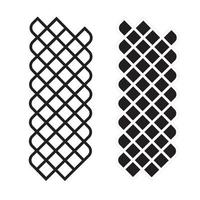 5 Strand Braid Hand Drawn Ink Lines Pattern vector